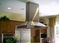 this island hood is commerical grade, suitable for any range with a grill or griddle